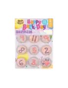 Bosco & Roxy's Bosco & Roxy's calendrier de fête 12 biscuits anniversaires numérotés rose