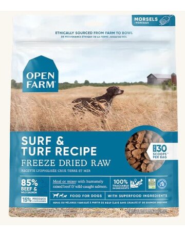 Open Farm Open Farm chien cru lyophilisé recette ''surf and turf'' 3.5oz.