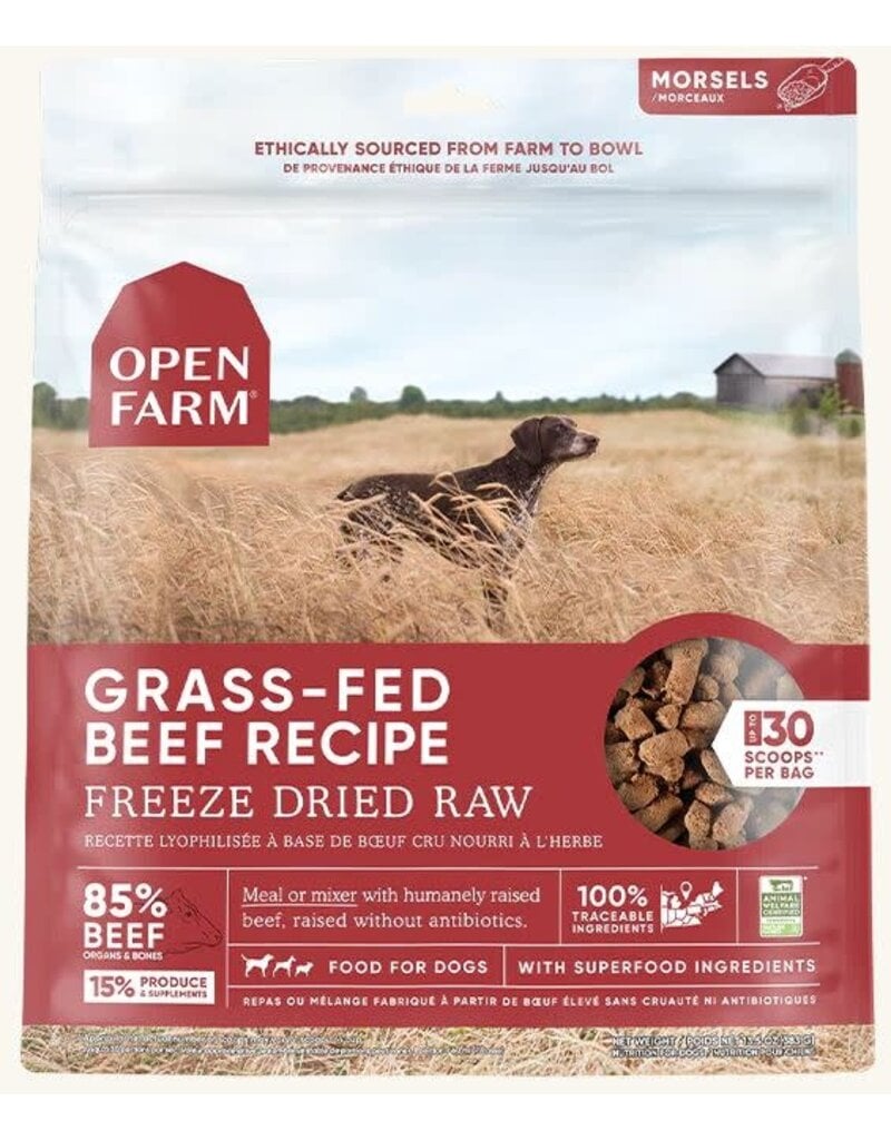Open Farm Open Farm chien cru lyophilisé recette de boeuf 3.5oz.