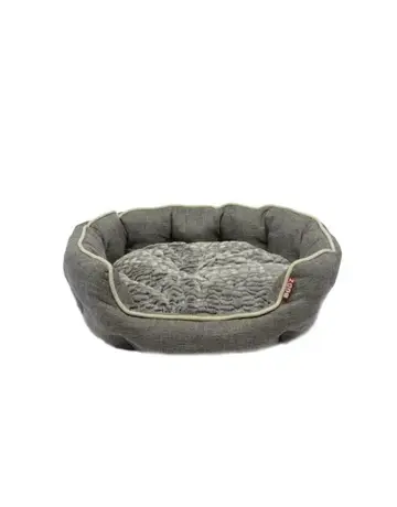 Bud'z Bud'z lit rond avec rebord deluxe gris grand 74x61 cm