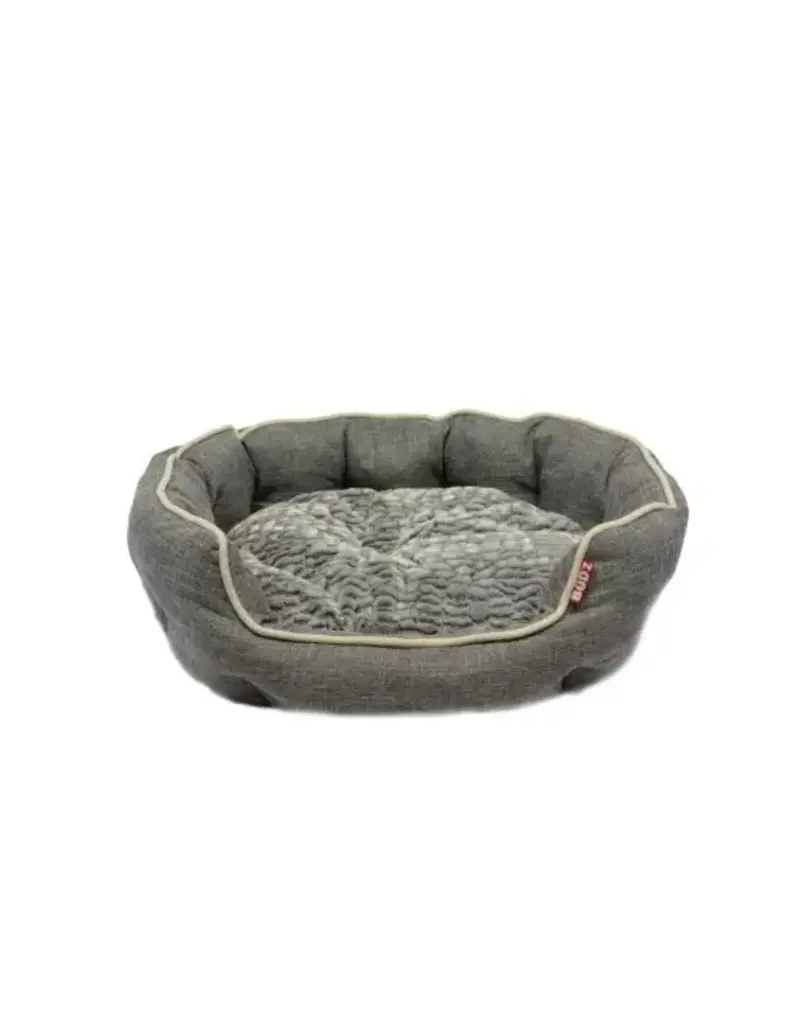 Bud'z Bud'z lit rond avec rebord deluxe gris grand 74x61 cm