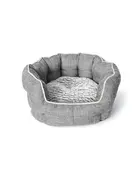 Bud'z Bud'z lit rond avec rebord deluxe gris moyen 57x52 cm