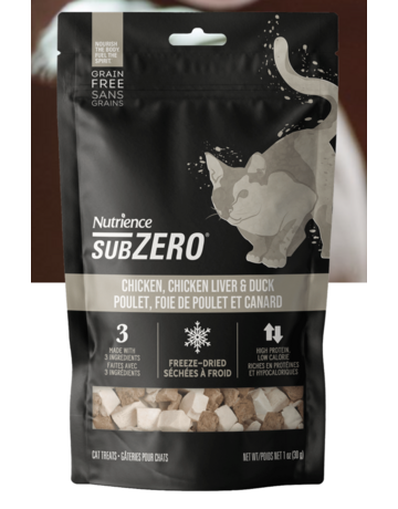Nutrience Nutrience SubZero gâteries chat poulet & canard 30g