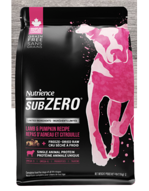 Nutrience Nutrience SubZero ingrédients limités chien agneau & citrouille 10kg