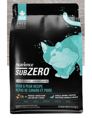 Nutrience Nutrience SubZero ingrédients limités chat canard et poire 4.5kg