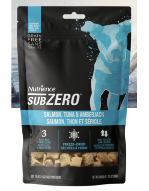 Nutrience Nutrience SubZero gâteries séchées à froid saumon, thon et sériole 70g