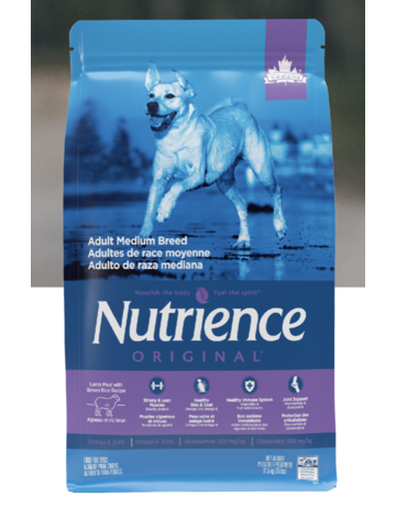 Nutrience Nutrience original chiens adultes agneau et riz brun 25 lbs -