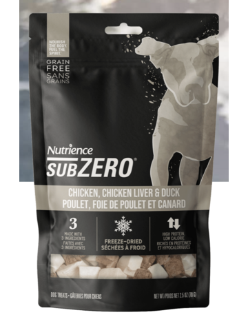 Nutrience Nutrience subzero chien poulet, foie et canard lyophilisé 70g