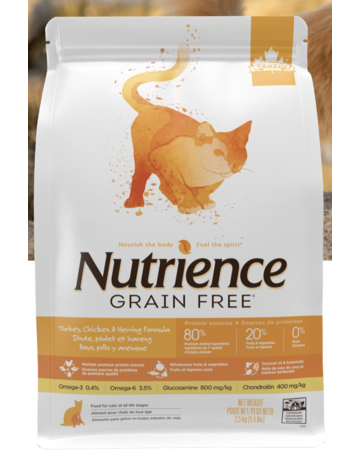 Nutrience Nutrience sans grains chat dinde, poulet et hareng 11lb