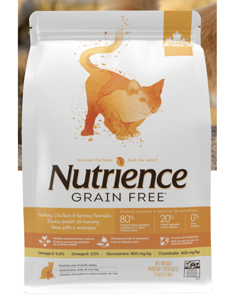 Nutrience Nutrience sans grains chat dinde, poulet et hareng 11lb