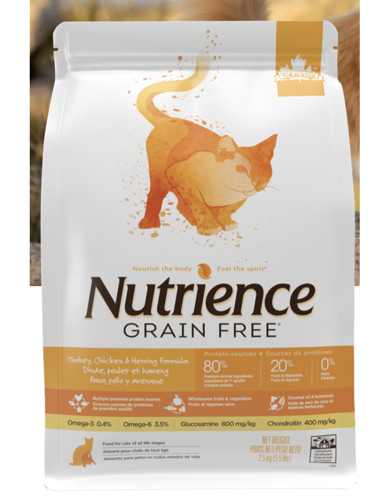 Nutrience Nutrience sans grains chat dinde, poulet et hareng 5.5lb (4)