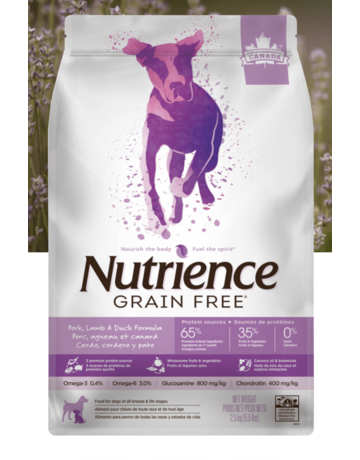 Nutrience Nutrience sans grains chien porc, agneau et canard