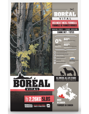 Boreal Boréal Vital, Nourriture pour chien viande rouge sans grains 11.33kg