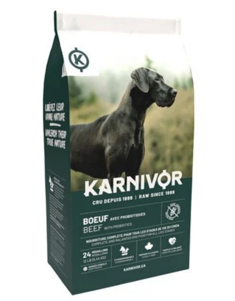 Karnivor Karnivor nourriture crue pour chien - boeuf12 lb (dis)