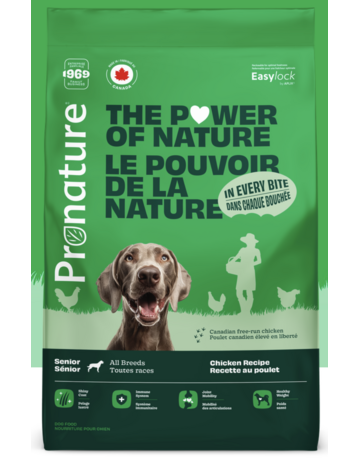 ProNature Pronature nourriture pour chien sénior, toutes races recette au poulet 11.3 kg