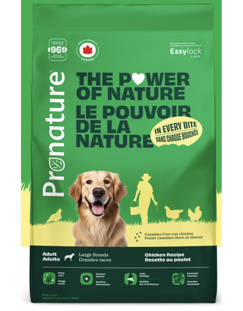 ProNature Pronature nourriture pour chien, grandes races recette au poulet 15 kg