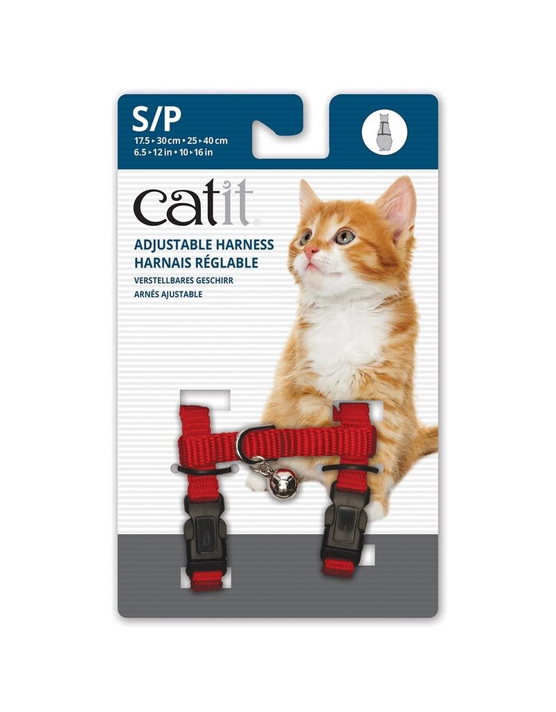 Catit Catit harnais ajustable rouge petit