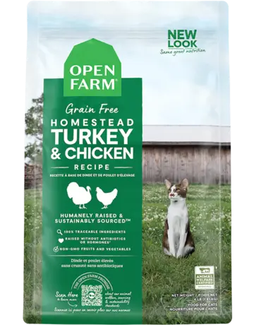 Open Farm Open Farm chat recette dinde et poulet sans grains