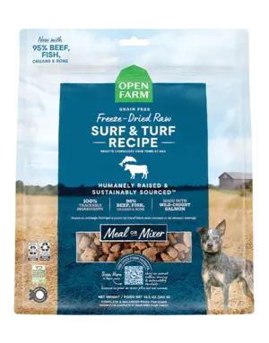 Open Farm Open Farm chien cru lyophilisé recette ''surf and turf'' 3.5oz.