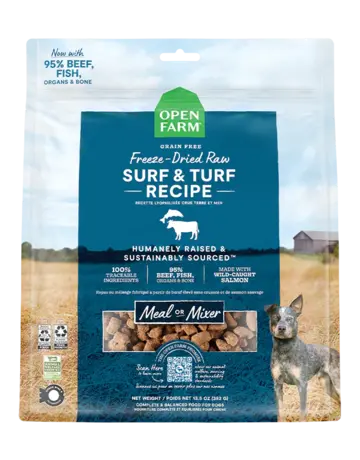 Open Farm Open Farm chien cru lyophilisé recette ''surf and turf'' 3.5oz.