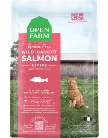 Open Farm Open Farm chat  recette saumon sauvage sans grains