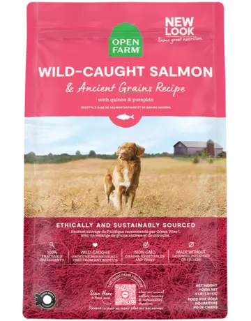 Open Farm Open Farm chien recette saumon sauvage & grains anciens