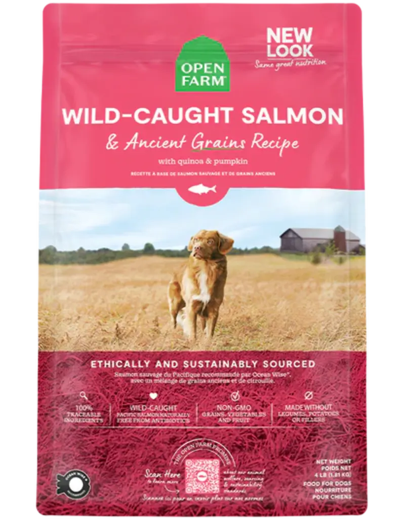 Open Farm Open Farm chien recette saumon sauvage & grains anciens