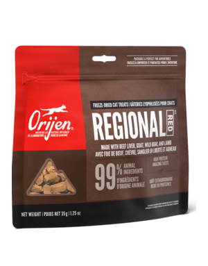 Orijen Orijen gâteries lyophilisées pour chat recette regional red 35g