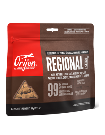 Orijen Orijen gâteries lyophilisées pour chat recette regional red 35g