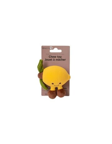 Dexypaws Dexypaws jouet en latex et peluche pour petit chien fruit le citron