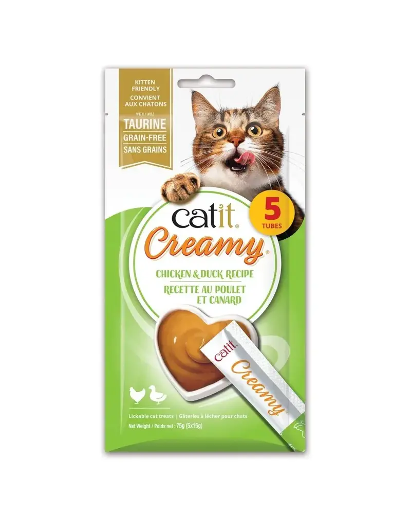 Catit Catit Creamy régal crémeux poulet et canard 5x15g (12)