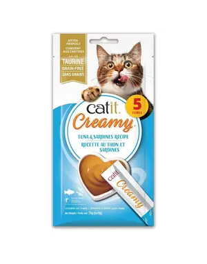 Catit Catit Creamy régal crémeux thon et sardines 5x15g (12)