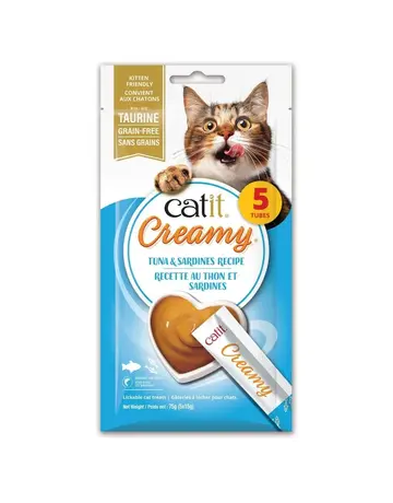 Catit Catit Creamy régal crémeux thon et sardines 5x15g (12)