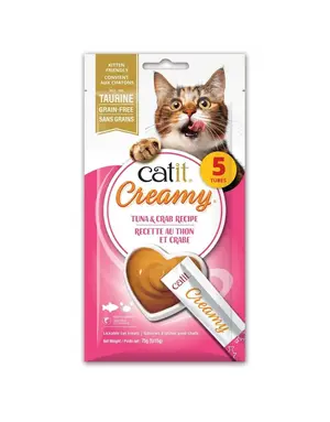 Catit Catit Creamy régal crémeux thon et crabe 5x15g (12)
