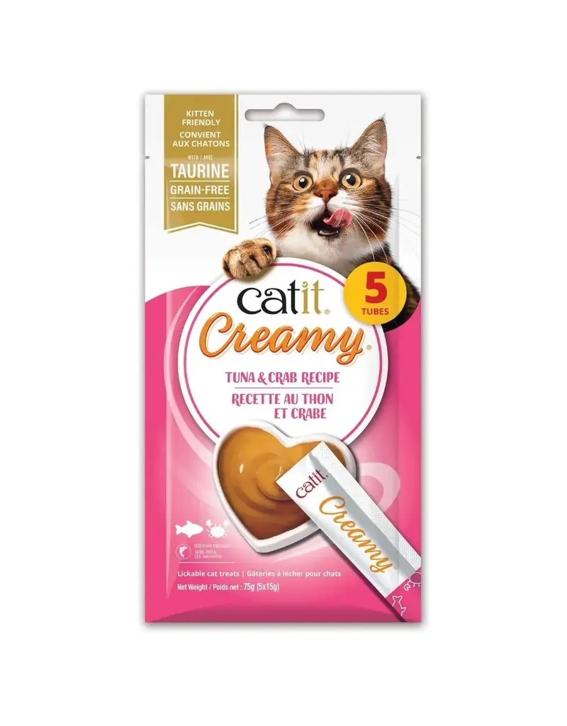 Catit Catit Creamy régal crémeux thon et crabe 5x15g (12)