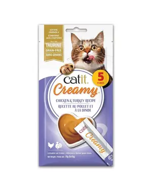 Catit Catit Creamy régal crémeux poulet et dinde 5x15g (12)