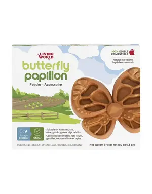 Living World Living World Mangeoire papillon comestible pour petits animaux, 180 g