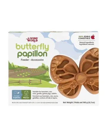 Living World Living World Mangeoire papillon comestible pour petits animaux, 180 g