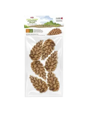 Living World Living World Jouet à mâcher comestible en pommes de pin pour petits animaux – paquet de 6