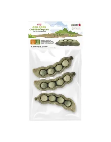 Living World Living World Jouet à mâcher comestible en cosses de pois pour petits animaux – paquet de 3