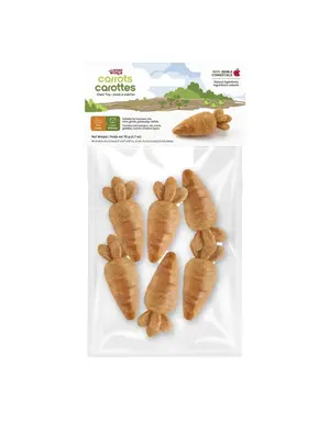 Living World Living World Jouet à mâcher comestible en carottes pour petits animaux – paquet de 6