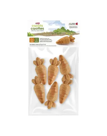 Living World Living World Jouet à mâcher comestible en carottes pour petits animaux – paquet de 6