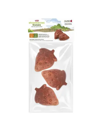 Living World Living World Jouet à mâcher comestible en fraises pour petits animaux – paquet de 3