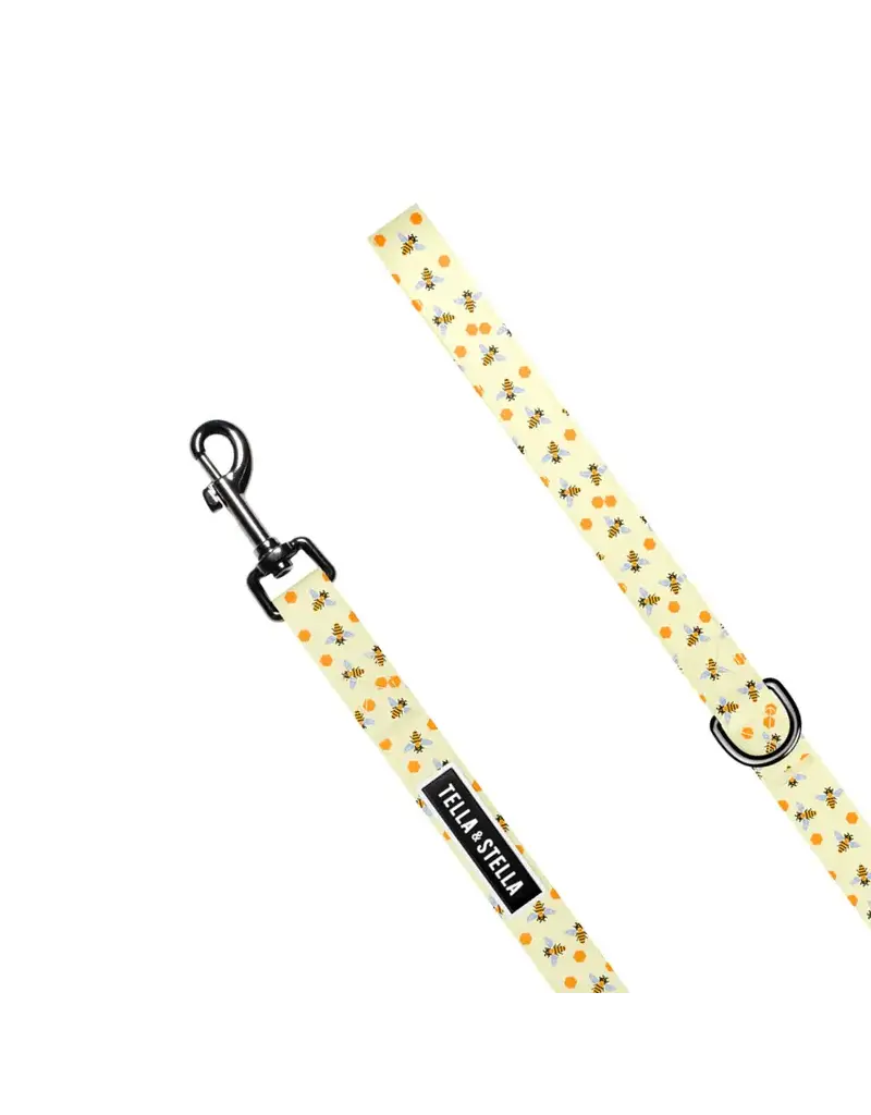 Tella & Stella Tella & Stella laisse pour chien Buzz petit abeille 5/8" x 60"