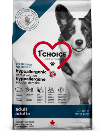 1st choice 1st Choice chien hypoallergène porc sans grains toutes races 2kg