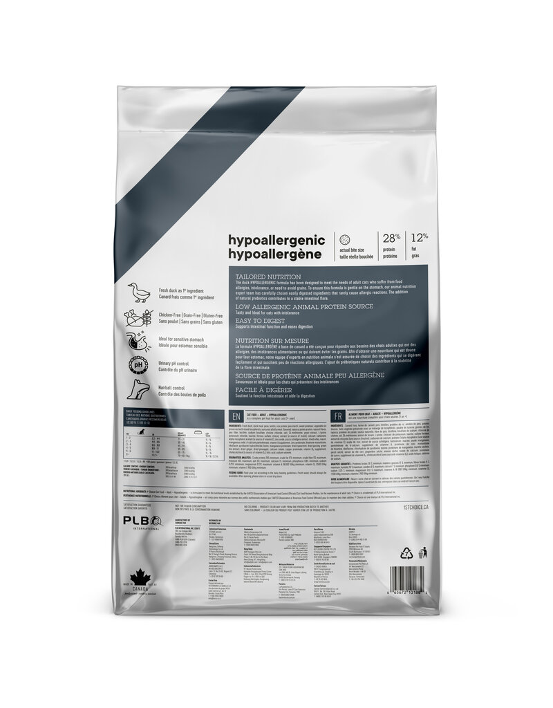 1st choice 1st Choice chat hypoallergène canard adulte 4.54kg