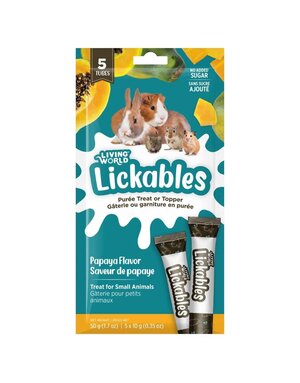 Living World Living World gâterie en purée saveur papaye (5 tubes)