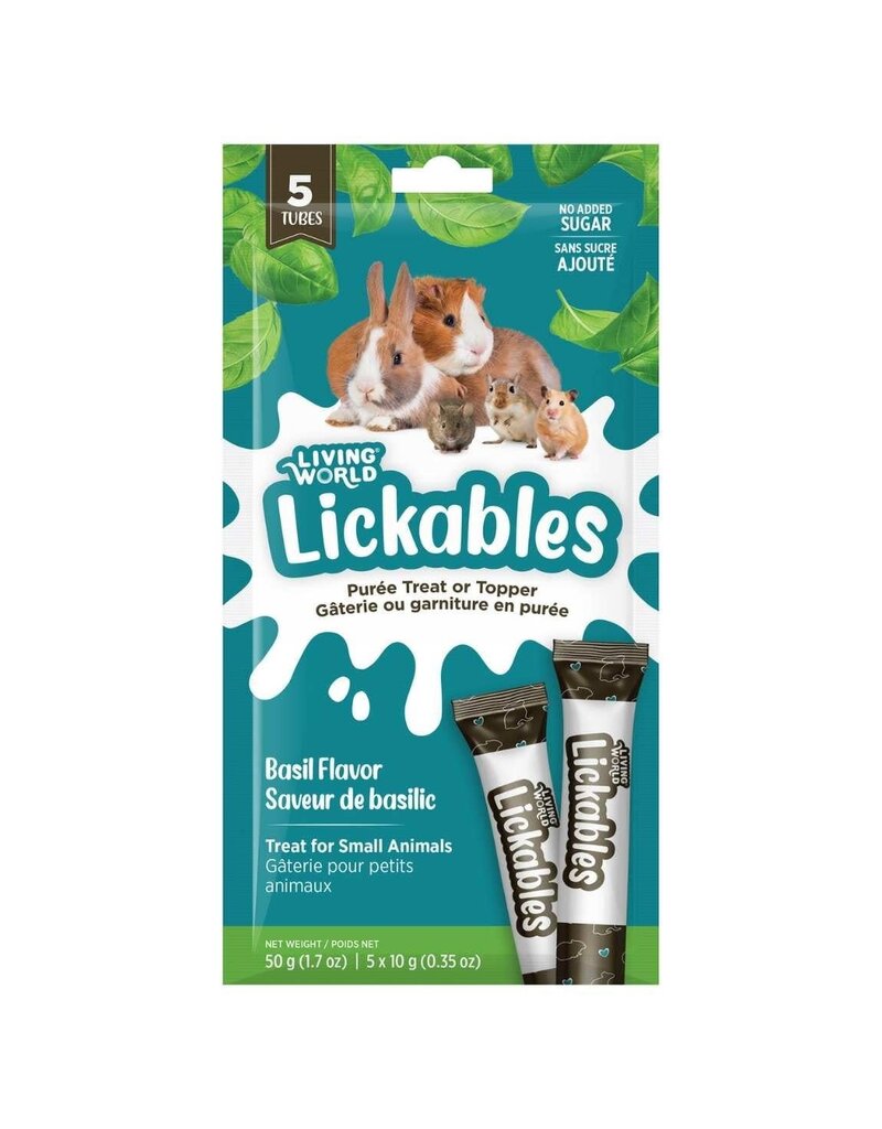 Living World Living World gâterie en purée saveur de basilic (5 tubes)