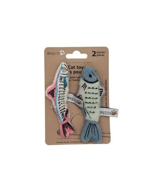 Dexypaws Dexypaws jouets pour chat avec herbe à chat- duo maquereau et hareng