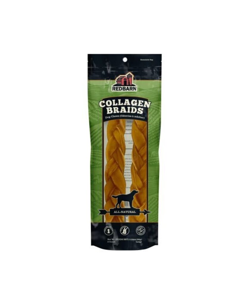 Redbarn Redbarn bâton de collagène tressé grand 12'' sac de 2 unités